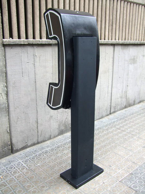 cabina telefefono publico americano.sin pie.metal neg.max.telef.54x20 171x44x36 (95eu.) 1u